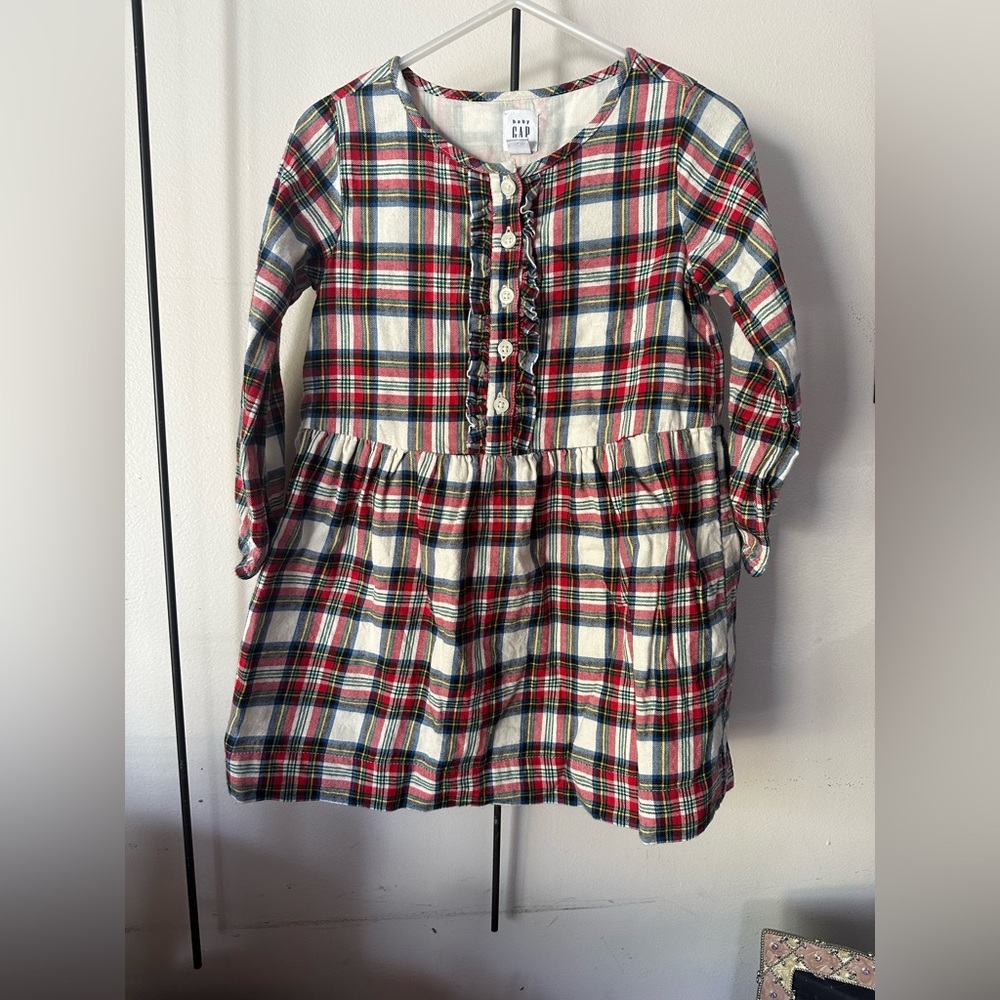 Baby Gap girls plaid holiday dress size 3T